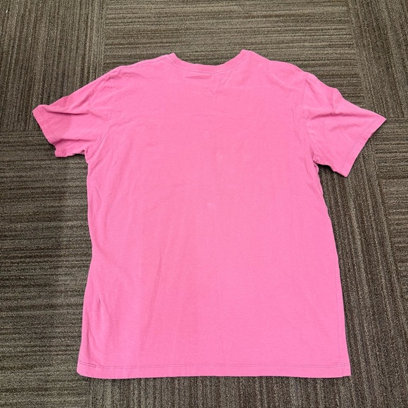 The North Face Vibrant Pink Mens Short Sleeve Tee with White Logo - Picture 5 of 5